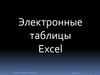 Электронные таблицы Excel