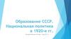 Образование СССР. Национальная политика в 1920 -е гг.  (10 класс)