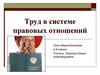 Труд в системе правовых отношений  (9 класс)