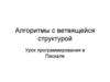 Алгоритмы с ветвящейся структурой. Урок программирования в Паскале