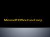 Microsoft Office Excel 2007