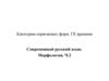 Категории спрягаемых форм. ГК времени. Современный русский язык