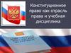 Конституционное право как отрасль права и учебная дисциплина