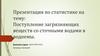 Поступление загрязняющих веществ со сточными водами в водоемы