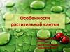 Особенности растительной клетки