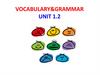 Vocabulary grammar
