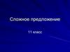 Сложное предложение. 11 класс