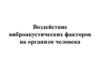 Воздействие виброакустических факторов на организм человека