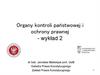 Organy kontroli państwowej i ochrony prawnej - wykład 2