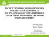 Расчет технико-экономических показателей. Вариант 24