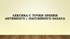 Лексика с точки зрения активного/пассивного запаса