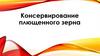 Консервирование плющенного зерна