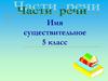 Имя существительное. 5 класс