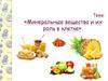Минеральные вещества и их роль в клетке