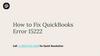 How to Fix QuickBooks Error 15222