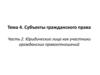 Субъекты гражданского права. Юридические лица как участники гражданских правоотношений