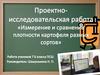 Измерение и сравнение плотности картофеля разных сортов