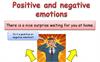 Positive and negative emotions