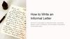 Informal Letter
