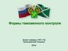 Формы таможенного контроля. Определение