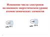 Изменение числа электронов на внешнем энергетическом уровне атомов химических элементов