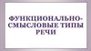 Функционально-смысловые типы речи