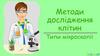 Методи дослідження клітин. Типи мікроскопії