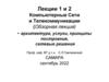 Лекции 1 и 2. Компьютерные сети и телекоммуникации - архитектура, услуги, принципы построения, сетевые решения