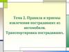 Правила и приемы извлечения пострадавших из автомобиля. Транспортировка пострадавших
