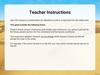 Teacher Instructions