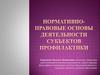 Нормативно-правовые основы деятельности субъектов профилактики