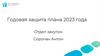 Годовая защита плана 2023 года. Отдел закупок. ИТ Альянс