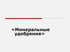 Минеральные удобрения. Химический состав растений