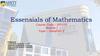 Essensials of Mathematics