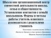 Школа как организационный центр совместной деятельности школы, семьи и общественности