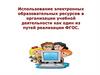 Использование электронных образовательных ресурсов в организации учебной деятельности как один из путей реализации ФГОС