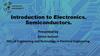 Introduction to Electronics  (lecture 1)