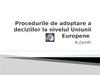 Procedurile de adoptare a deciziilor la nivelul Uniunii Europene