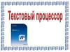 Текстовый процессор MS Word