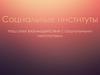 Социальные институты. Наш опыт взаимодействия с социальными институтами