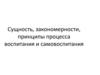 Сущность, закономерности, принципы процесса воспитания и самовоспитания