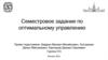 Семестровое задание по оптимальному управлению