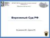 Верховный суд РФ ( лекция 8)