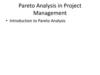 Pareto Analysis in Project