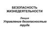 Управление безопасностью труда