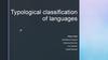 Typological classification of languages