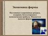 Постоянные и переменные ресурсы, издержки. Бухгалтерская и экономическая прибыль. Показатели выпуска фирмы