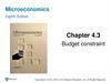 Microeconomics. Chapter 4.3. Budget constraint