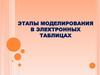 Этапы моделирования в электронных таблицах