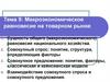 Макроэкономическое равновесие на товарном рынке. Тема 9